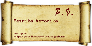 Petrika Veronika névjegykártya